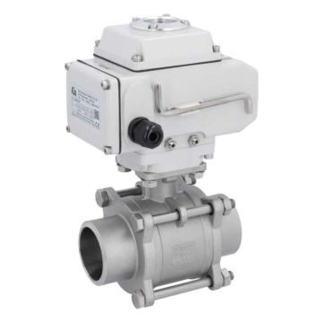 Ball valve-MA, DN50-welded ends, actuator-LE05, st. steel/PTFE-FKM, 24VDC, operating time app. 20s