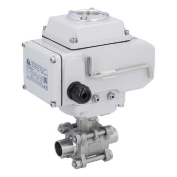 Ball valve-MA, DN20-welded ends, actuator-LE05, st. steel/PTFE-FKM, 24VDC, operating time app. 20s