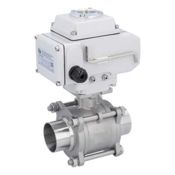 Ball valve-MA, DN50-welded ends, actuator-LE05, st. steel/PTFE-FKM, 24VDC, operating time app. 20s