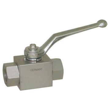 Block ball valve 3/8 ", PN500, Steel / polyamide NBR / steel-plated