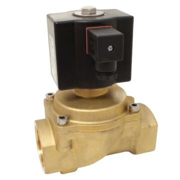 2/2-solenoid valve, G3 / 4 "brass / NBR, 12VDC, 0-16bar, force pilot, Max. 90 º C