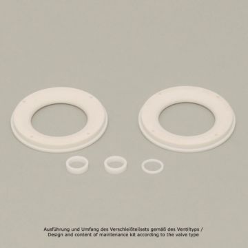 Dichtungssatz-MD, DN15, PTFE/FKM, L+T-Bohrung