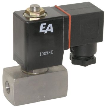 2/2-solenoid valve, G1 / 4 ", DN1.5, 24VAC, stainless steel/PTFE (Rulon®), AC = 0-100bar, dire