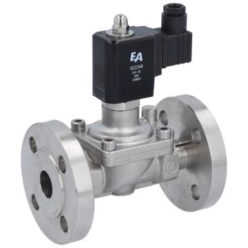 2/2-solenoid valve, DN15, stainl. steel/NBR, 24VDC, 0-16bar, combined operated