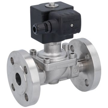 2/2-way solenoid valve, DN15, 24VDC-Ex, 0-16bar, stainless steel/FKM, ATEX, combined oper.