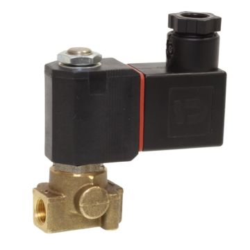 2/2-solenoid valve, G1 / 8 ", DN1.5, 24VAC, brass / FKM, AC = 0-12bar, direct acting