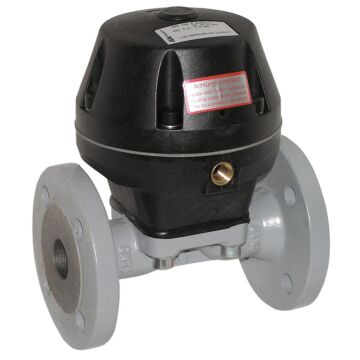 Membranventil pneumatisch betätigt, DN150-FL GG-25/EPDM, Flanschausführung