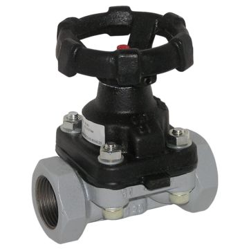 Diaphragm valve manual operated, G1/2", 0-10bar, GG-25/EPDM