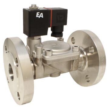 2/2-solenoid valve, DN40, stainless steel/NBR, 230, 0.5-16bar, pilot operated