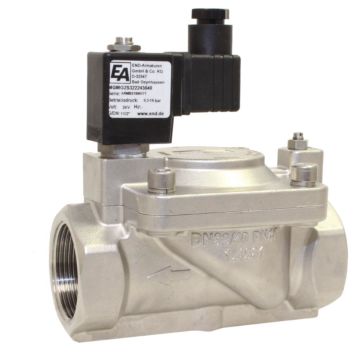 2/2-way solenoid valve, G11 / 2 ", stainless steel, 0,5-16bar, pilot operated