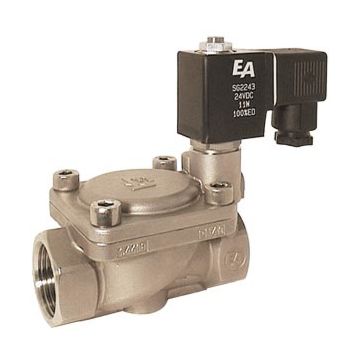 2/2-way solenoid valve, G11 / 2 ", stainless steel, 0,5-16bar, pilot operated