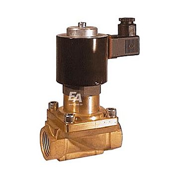 2/2-solenoid valve, G3 / 8 "brass / NBR, 230VAC, N, 0-16bar, force pilot