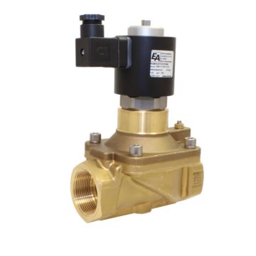 2/2-solenoid valve, G11 / 4 "brass / NBR, 230VAC, 0-10bar, force pilot