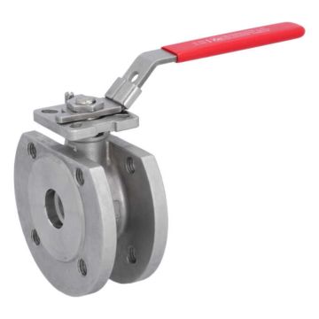 Wafer-type ball valve DN25, PN16/40, Stainless steel 1.4408/PTFE-FKM, ISO5211