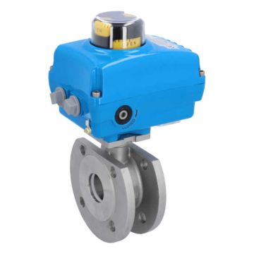 Ball valve MK, DN40, with drive-NE05, stainless steel1.4408 / PTFE FKM, 24V DC, running 