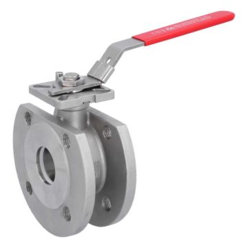 Wafer-type ball valve DN40, PN16/40, Stainless steel 1.4408/PTFE-FKM, ISO5211