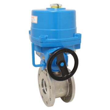 Ball valve MK, DN65, with drive-NE09, stainless steel1.4408 / PTFE FKM, 24V DC, term 17s