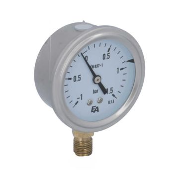 Manometer, d63, -1-+1.5bar, radial mit Glyzerinfüllung