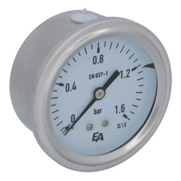 Manometer, d63, 0-1.6bar, axial mit Glyzerinfüllung