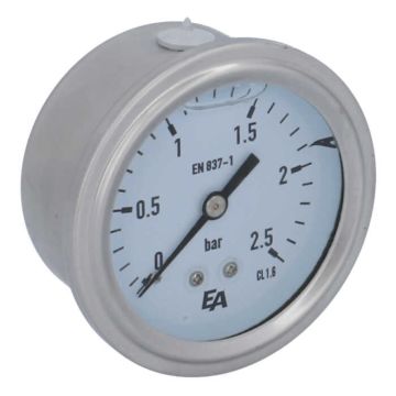 Manometer, d63, 0-2.5bar, axial, mit Glyzerinfüllung