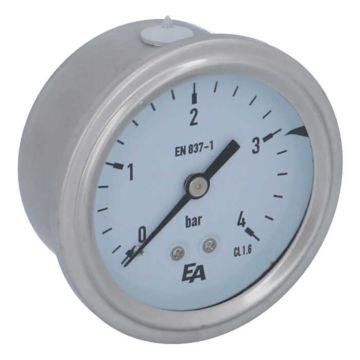 Manometer, d63, 0-4bar, axial mit Glyzerinfüllung