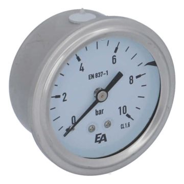 Manometer, d63, 0-10bar, axial mit Glyzerinfüllung