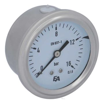 Manometer, d63, 0-16bar, axial mit Glyzerinfüllung