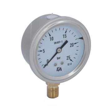 Manometer, d63, 0-25bar, radial mit Glyzerinfüllung