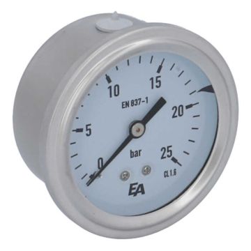 Manometer, d63, 0-25bar, axial mit Glyzerinfüllung