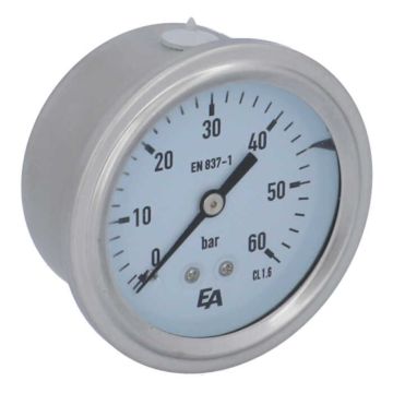 Manometer, d63, 0-60bar, axial mit Glyzerinfüllung