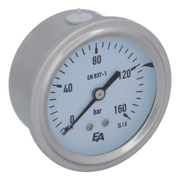 Manometer, d63, 0-160bar, axial mit Glyzerinfüllung