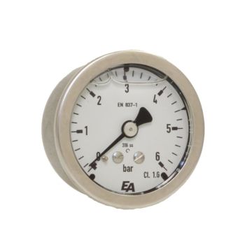 Manometer, d50, 0-6bar, axial mit Glyzerinfüllung