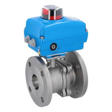 Ball valve MP, DN15, with actuator NE05, 24V DC, Stainless steel 1.4408, PTFE FKM, oper.time ca. 8s