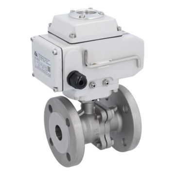 Ball valve MP, DN25, with actuator LE05, 24V DC, Stainless steel 1.4408,PTFE-FKM, oper.time ca. 20s