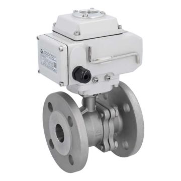 Ball valve MP, DN32, with actuator LE05, 24V DC, Stainless steel 1.4408,PTFE-FKM, oper.time ca. 20s