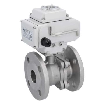 Ball valve MP, DN40, with actuator LE05, 24V DC, Stainless steel 1.4408,PTFE-FKM, oper.time ca. 20s