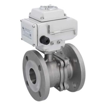 Ball valve MP, DN50, with actuator LE05, 24V DC, Stainless steel 1.4408,PTFE-FKM, oper.time ca. 20s