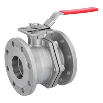 Ball valve DN80, PN16, length EN558-27, Stainless steel 1.4408, PTFE FKM, ISO5211