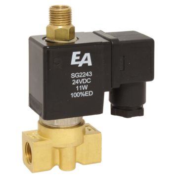 3/2-solenoid valve, G1 / 4 ", DN2, 230VAC, brass / FKM, AC = 0-8bar, direct acting