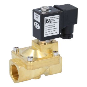 2/2-solenoid valve, G3 / 4 "brass / NBR, 230VAC, 1-10bar servo-controlled,