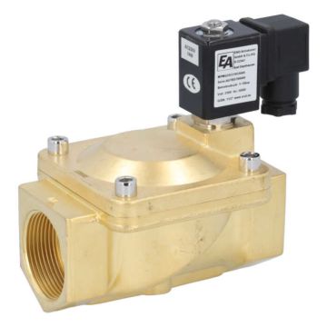 2/2-way solenoid valve, G11 / 2 "Brass / NBR, 230V, 1-10bar servo-controlled,