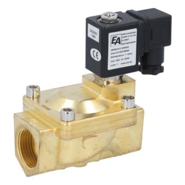 2/2-solenoid valve, G1 "brass / NBR, 24VDC, 1-10bar servo-controlled,