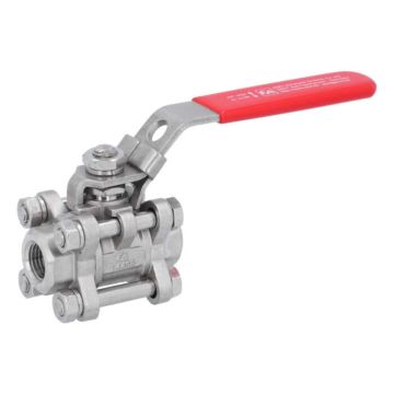 Ball valve 1/4 ", PN64, 1.4408 / PTFE, Female, full bore, DIN3202-M3