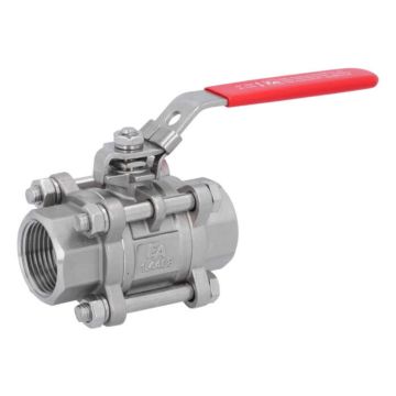 Ball valve 1 "PN64, 1.4408 / PTFE, Female, full bore, DIN3202-M3