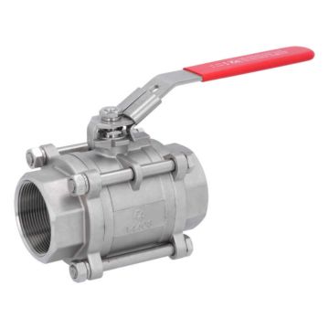 Ball valve 2 ", PN40, 1.4408 / PTFE, Female, full bore, DIN3202-M3