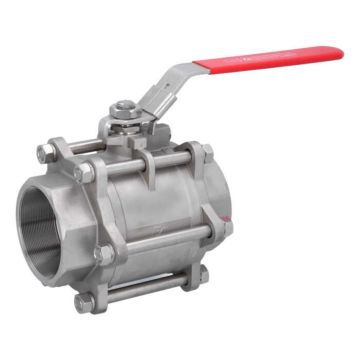 4 "ball valve, PN40, 1.4408 / PTFE, Female, full bore, DIN3202-M3