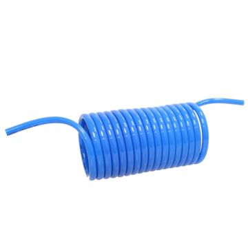 Spiral hose 8/6, 5 m length, Polyamide, blue