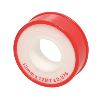 PTFE-tape, 0.076 x 12mm, 12m length