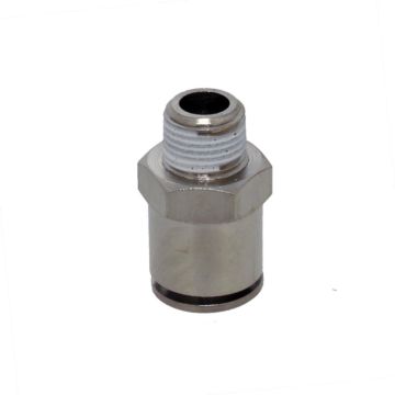 Straight conical D04-G1/8", automatic plug connection brass