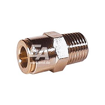 Straight conical D05-G1/4", automatic plug connection brass